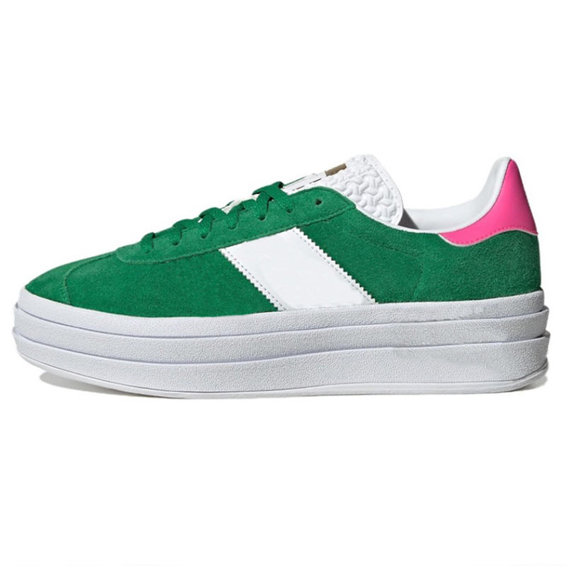 Designer Running Shoes Womens Platform Bold Cream Green Suede Leather Pink Glow Gum White Black Red Blue Yellow Flat Trainers Plate-forme Sneakers siz