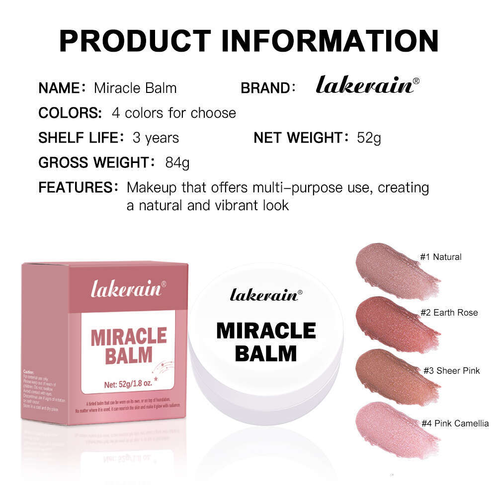 Miracle Downycheek Cream Monochrome Mud Woman New Peach Blush Eyeshadow Lipstick 3In1 Paste Cheek Women Comstics
