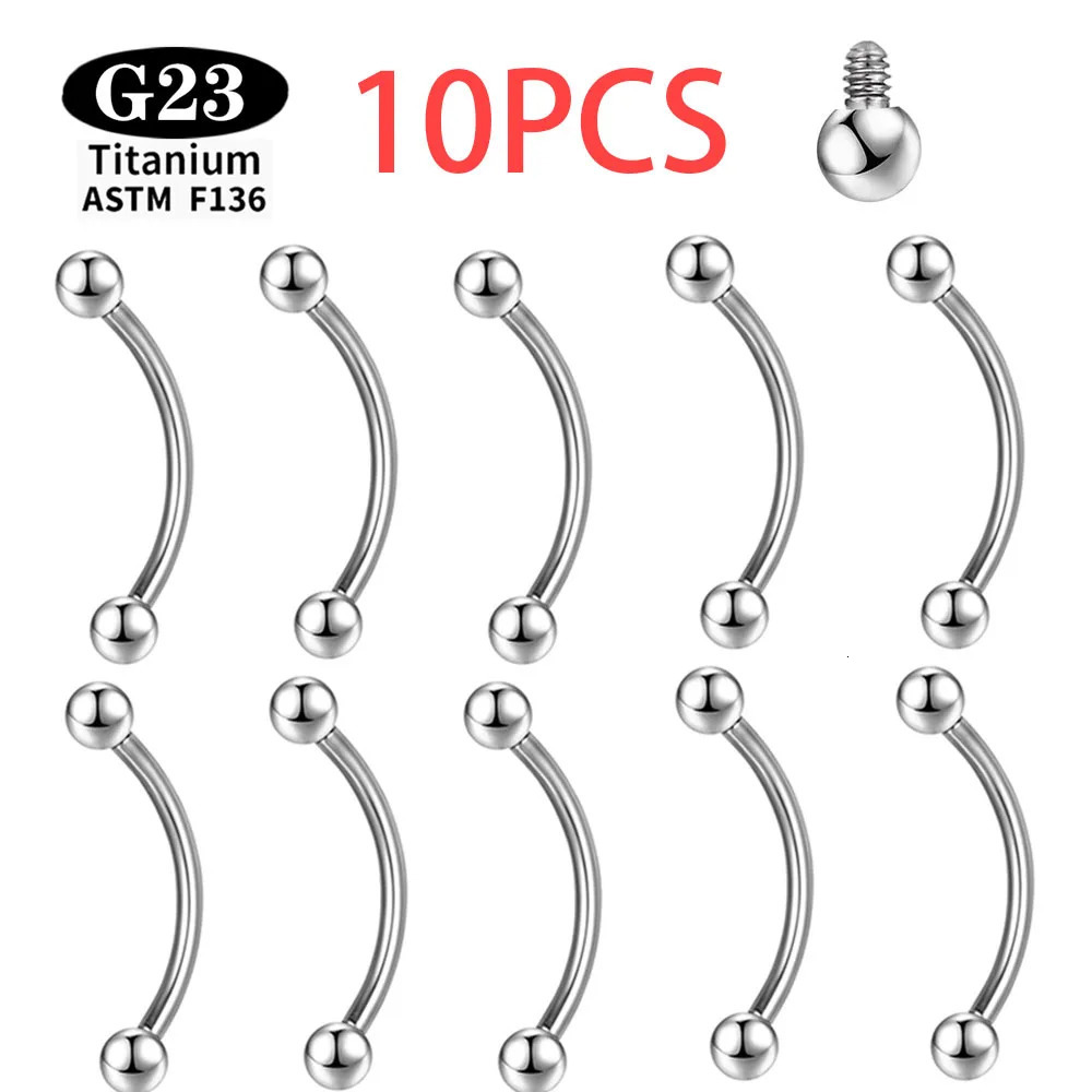 Wholesale 1710PCS Eyebrow Piercing Jewelry Labret Lip Stud G23 Septum Nose Ring For Women 241125