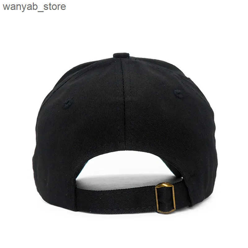 Ball Caps Mens embroidered skull cap cotton sports baseball cap fashionable black pattern womens button back army mens cap hip-hop bone L240910