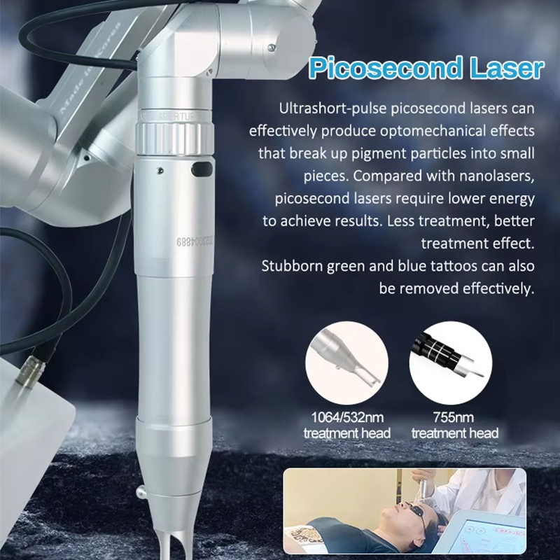 532nm q-switched 755nm Pico Yag-Laser-Nd Tattoo Removal Skin Rejuvenation Freckles Treatment Machine For Sale