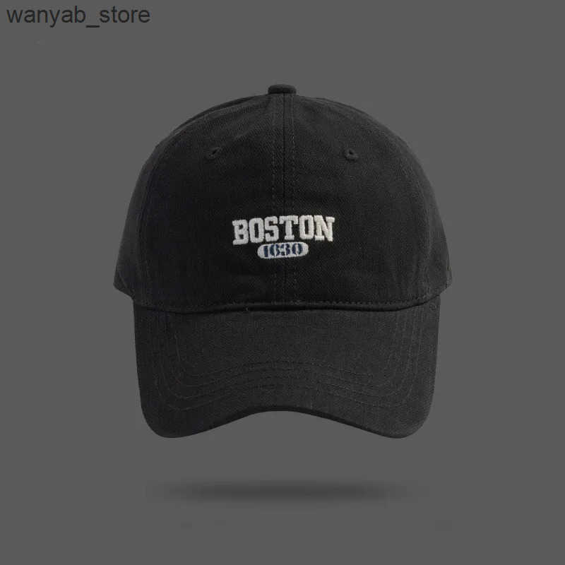 Ball Caps Embroidered baseball cap casual solid color dad hat breathable and adjustable sun hat suitable for womens daily use L240910