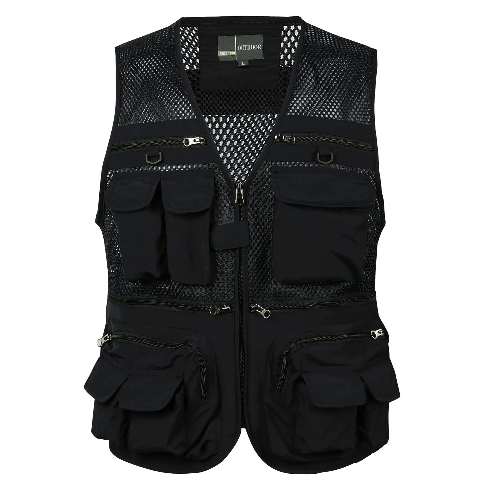 Mens Vest Tactical Webbed Gear Coat Summer Pographer Waistcoat Tool Many Pocket Mesh Work Sleeveless Jacket Male 241129