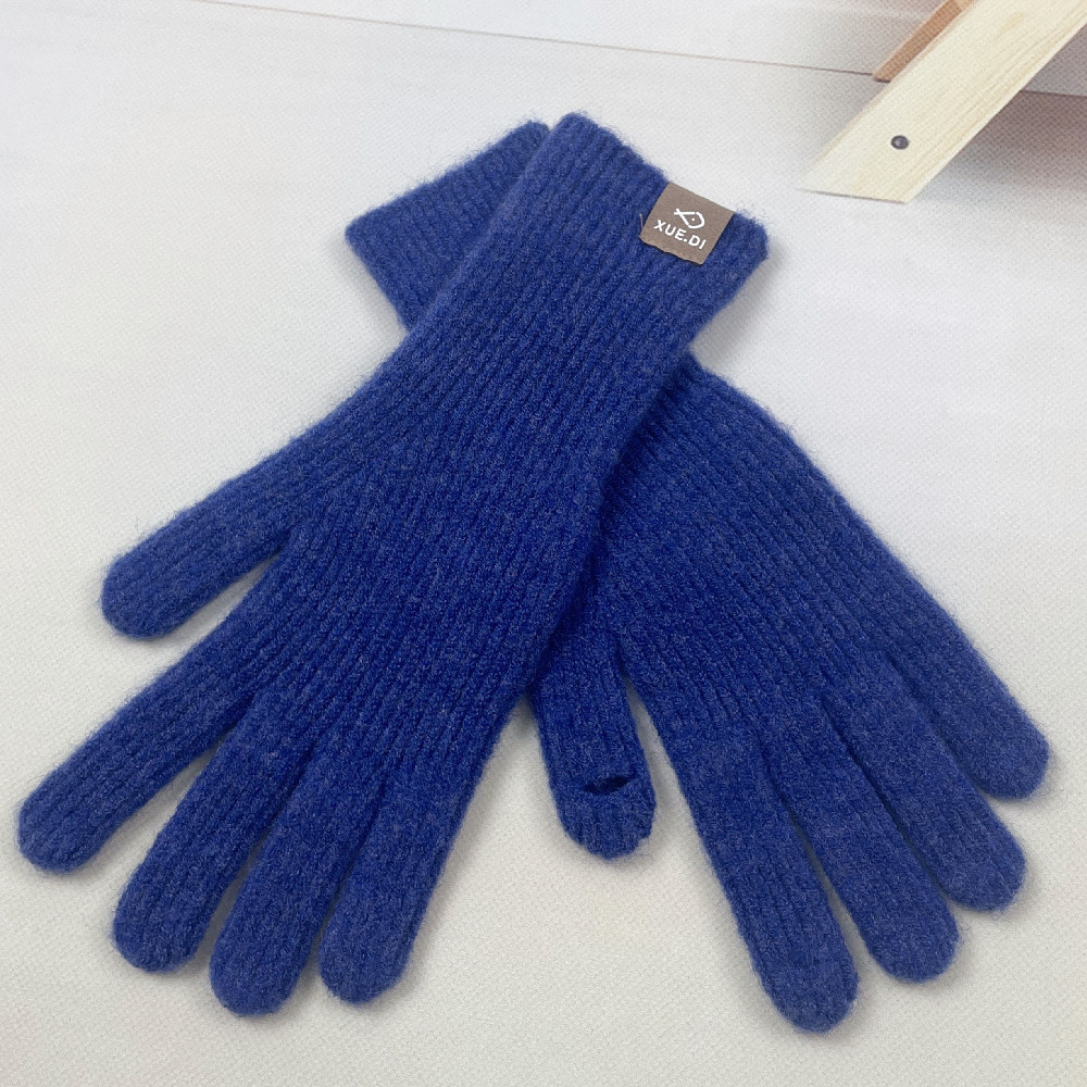 Elegant Winter Fine Wool Gloves for Women - Dual Functionality Touchscreen Knit Yarns with Durable Wind Protection