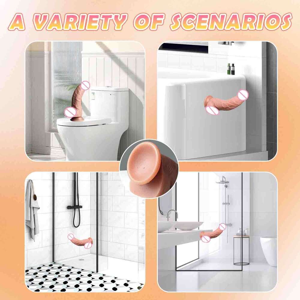 Realistic Thick Dick Long Huge Silicone Dildo Super Soft Strong Suction Cup Vagina Masturbator 18+ Sex Toy For Women