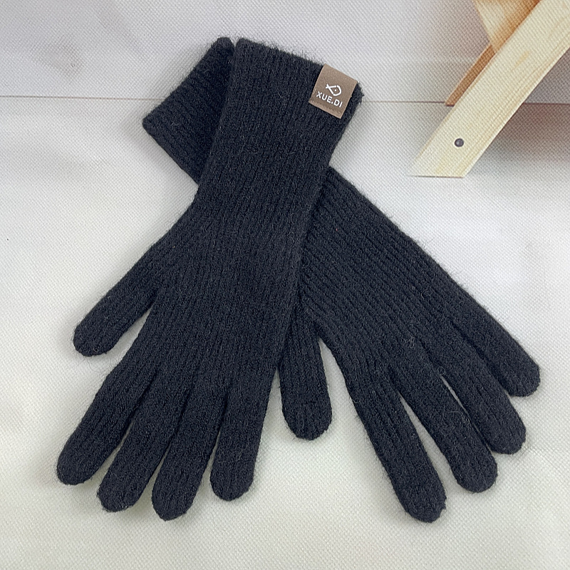 Elegant Winter Fine Wool Gloves for Women - Dual Functionality Touchscreen Knit Yarns with Durable Wind Protection
