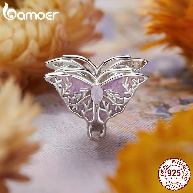 BAMOER Dragoy/Butterfly/wer/Bird Sterg Sier Charm Beads Fit Bracelet DIY Jewelry Accessories for Women