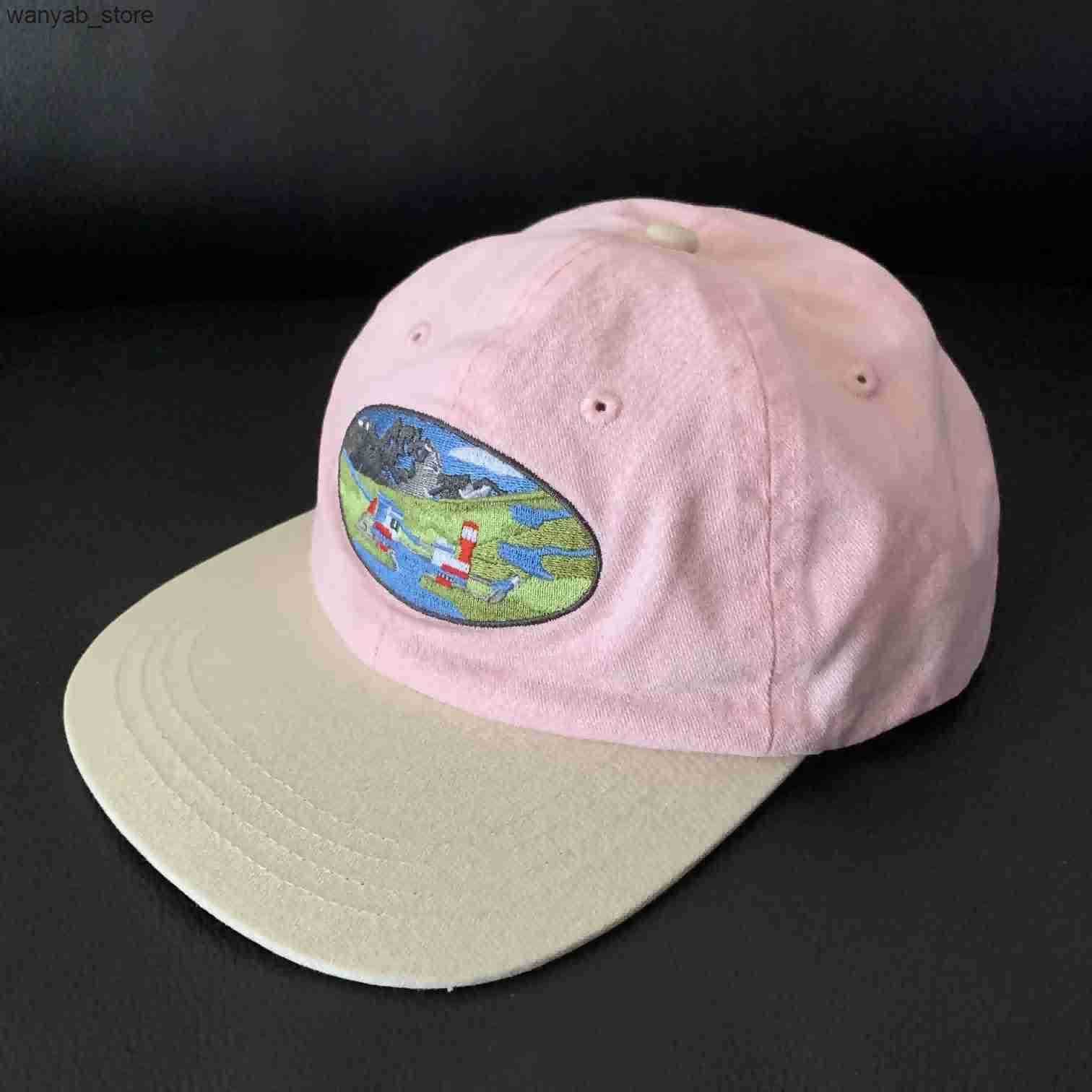 Ball Caps Korean Spring/Summer Flat Brim Snap Adjustable Five Panel Pedal Sun Hat Mens and Womens Rural Embroidered Hip Hop Baseball Hat L240910