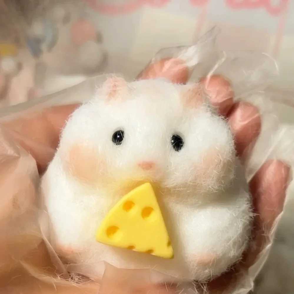 Taba Squishy Toy Mushy Silicone Mochi Toy Fuzzy Cute Hamster Handmade NEW Fidget Toy Relief Stress Relax GiftXJ241129