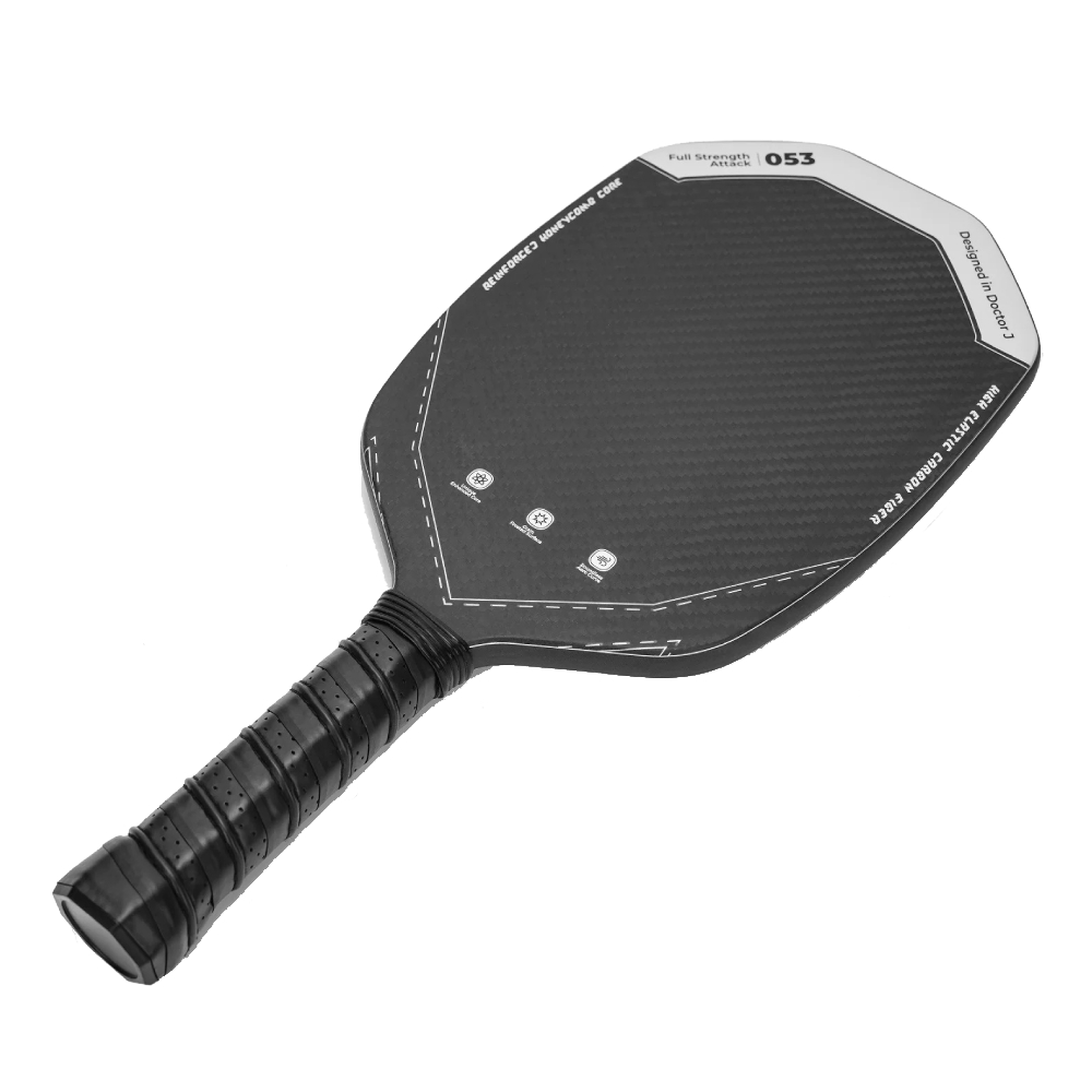 New Hexagon Pickleball Paddle T700 Carbon Fiber Thermoformed Unibody 16mm Polymer Core Increases Sweet Spot Area Extend Grip