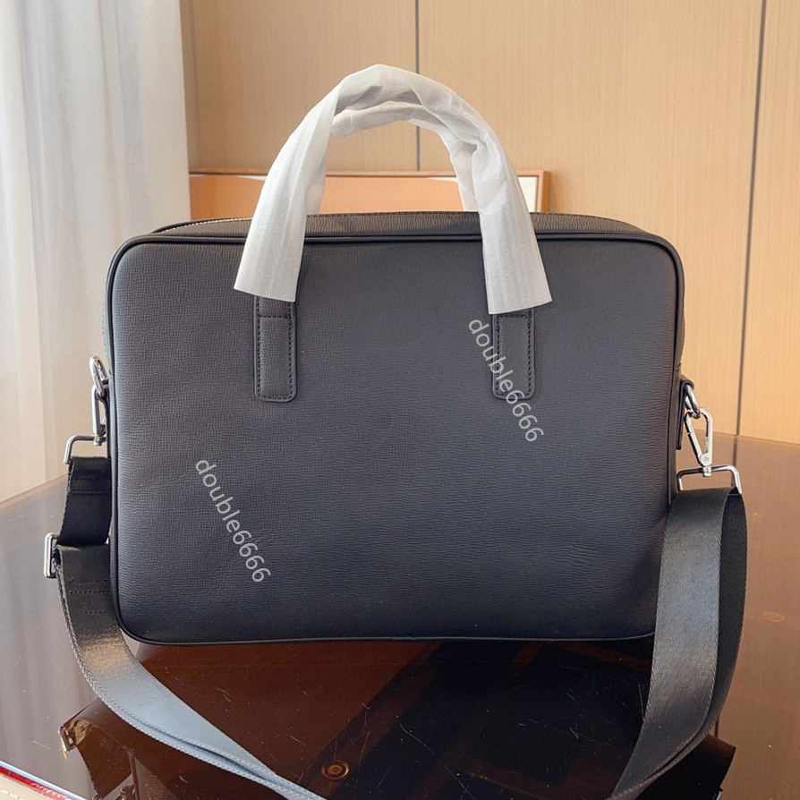 Luxury designer men's pure leather high quality handbag, briefcase, business cross-body bag, messenger bag, travel work bag, pure leather shoulder bag Laptop Bag