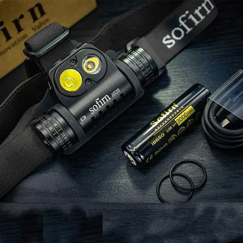 Sofirn HS20 2700lm USB C Rechargeable LED Headlamp 18650 Powerful Headlight with Spotlight Floodlight Dual Switch Indicator Z241129