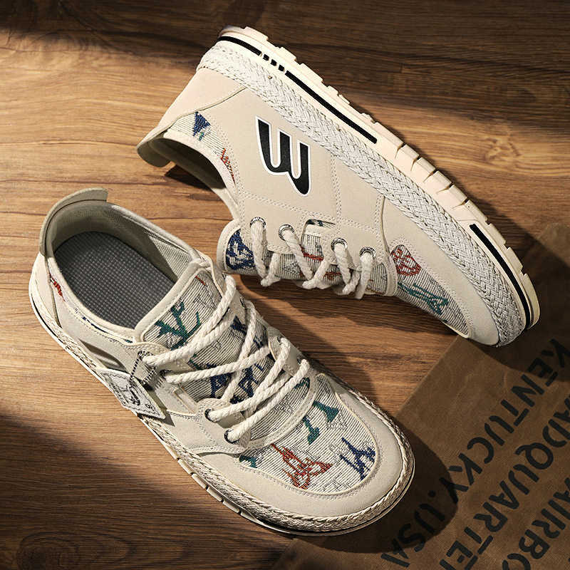 Mens shoes new summer mesh breathable anti slip wear-resistant construction site work and leisure board shoes mens sports trendy shoes M241129