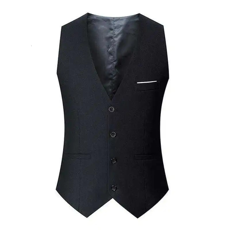 2024 Spring and Autumn Style British Fashion Mens Suit Vest Slim Waistcoat Korean 241129