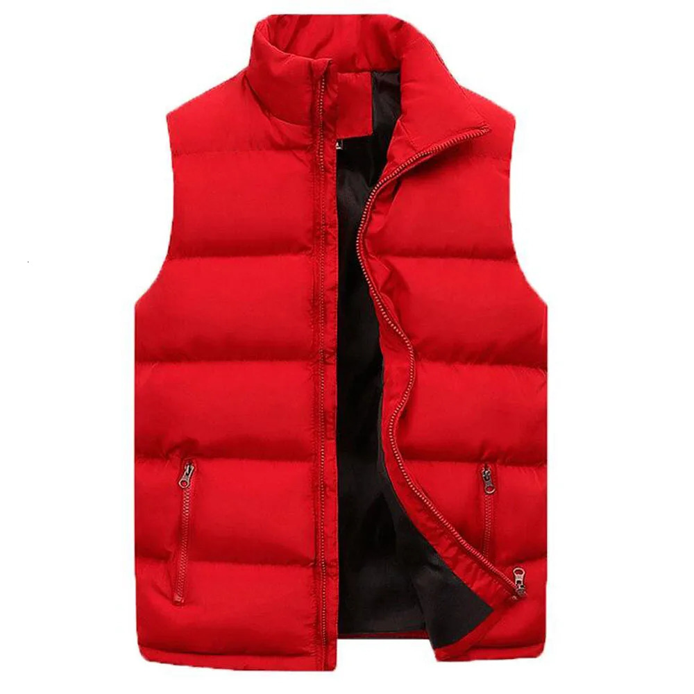 Men Stand Collar Loose Cotton Pad Parka Waistcoats Autumn Winter Unisex Sleeveless Zip Up Vests Oversized M6XL BSDM03 241129