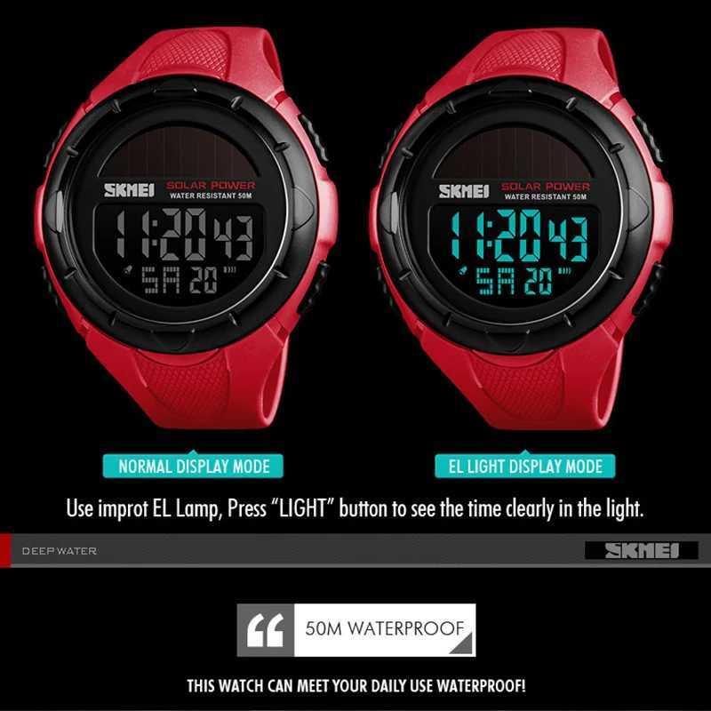 New Arrival SKMEI Mens Sports Solar Waterproof D Digital Mens Luxury Brand Ectronic Mens Wrist Relogio Mascino Z241128