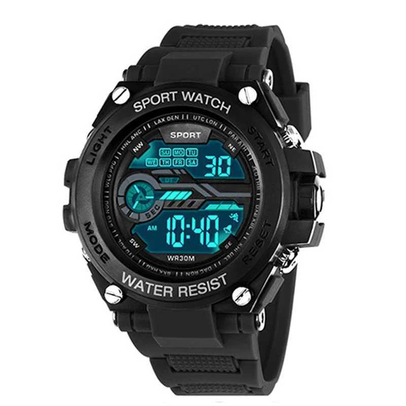 Mens waterproof sports Mtifunction Ectronic shock-absorbing wristband M241128