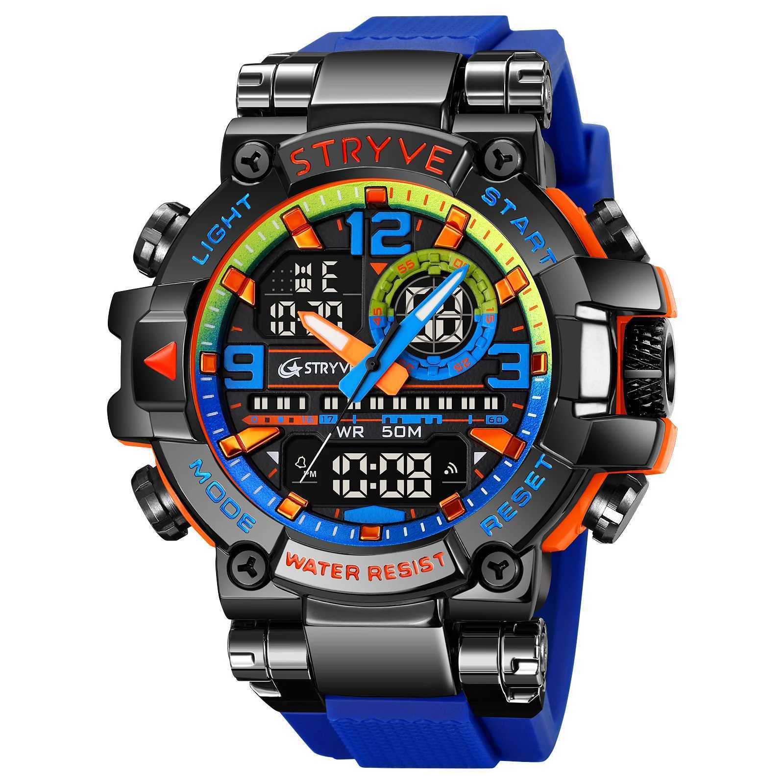 Luxury STRYVE Mens Fashion with Box Digital Ang Double Candlelight Week Waterproof Fashion Sports Student M241128
