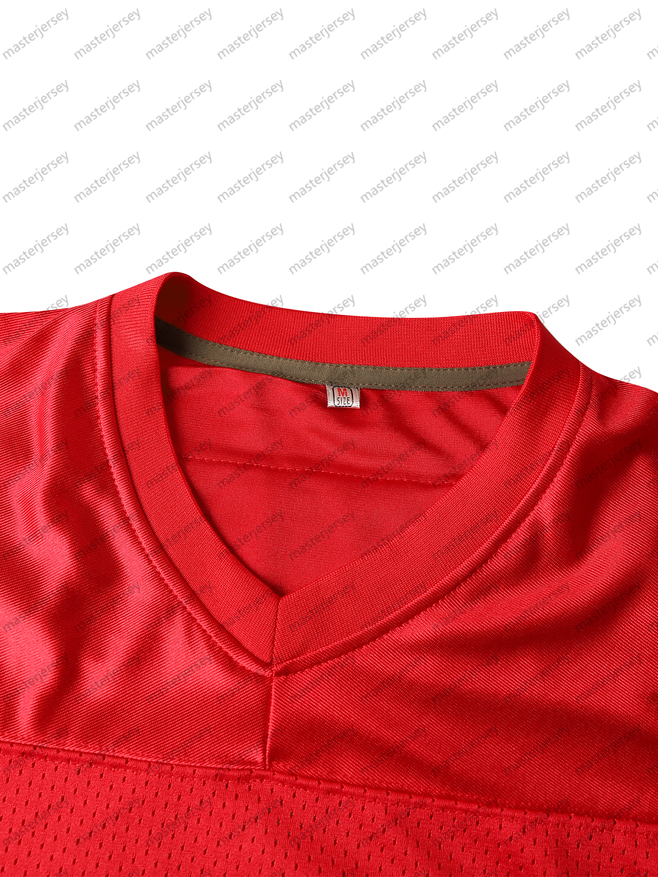 #15 Mahomes Men's Red Classic Embroidered V-Neck Rugby Jersey - Breathable, Short Sleeve Sports Shirt In Stock Football Jerseys