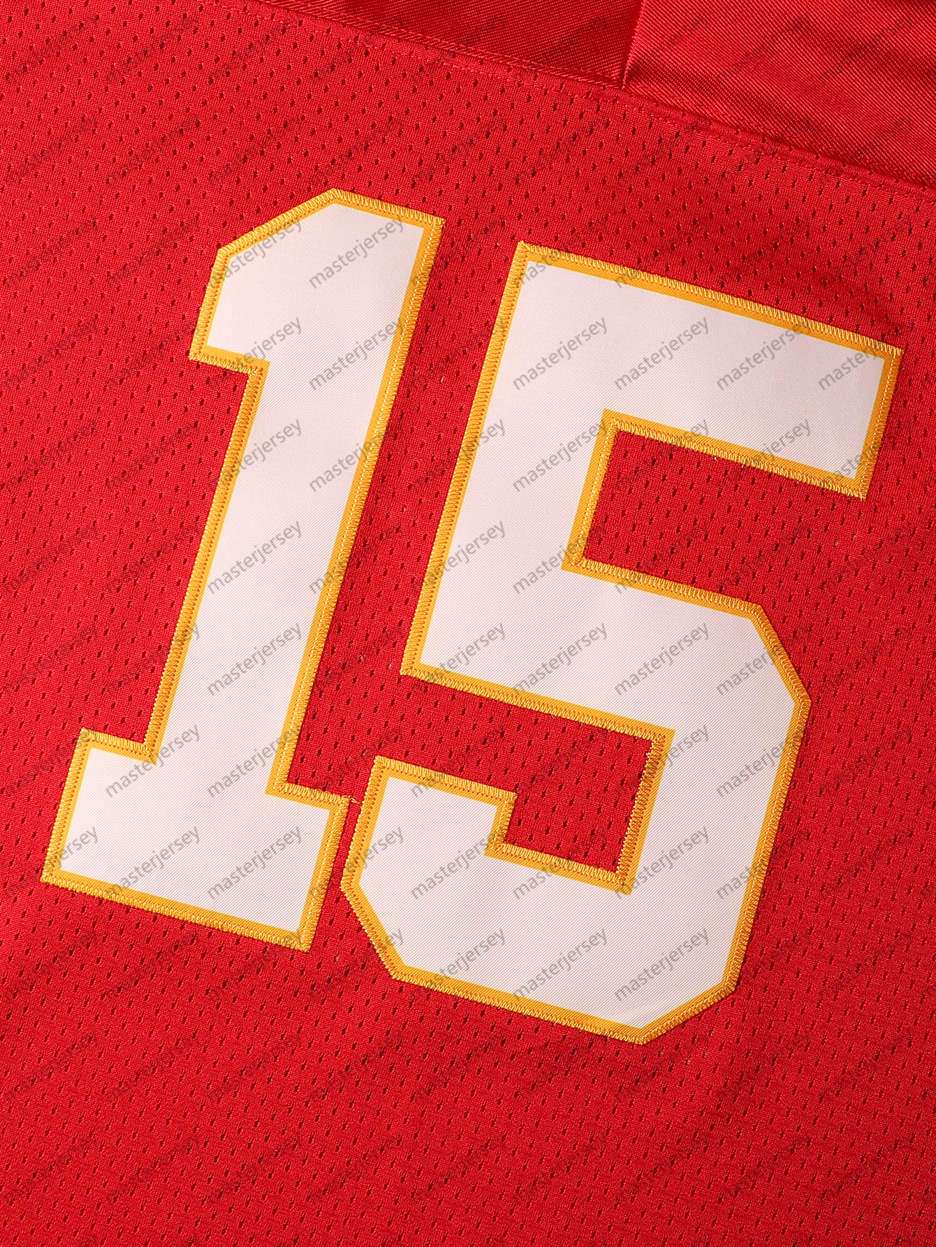 #15 Mahomes Men's Red Classic Embroidered V-Neck Rugby Jersey - Breathable, Short Sleeve Sports Shirt In Stock Football Jerseys