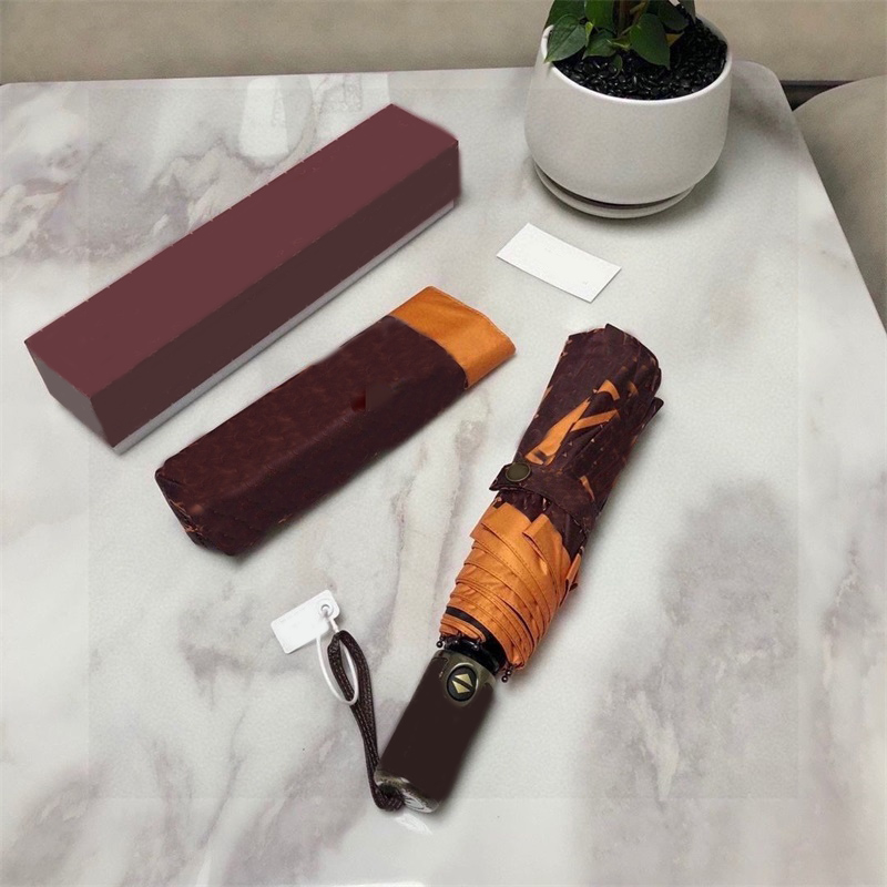 Portable umbrellas designer for mens travel luxury fashion umbrella women full automatic umbrellas folding popular windproof sun proof leisure ho02 H4