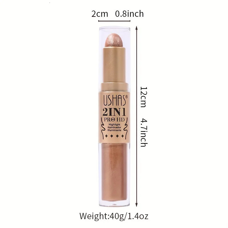 24Pcs USHAS Highlight Bronzer Contour Sticks Kit for Light Skin Face Makeup Dual Cream Contour Stick Make Up Kit for All Skin 240412