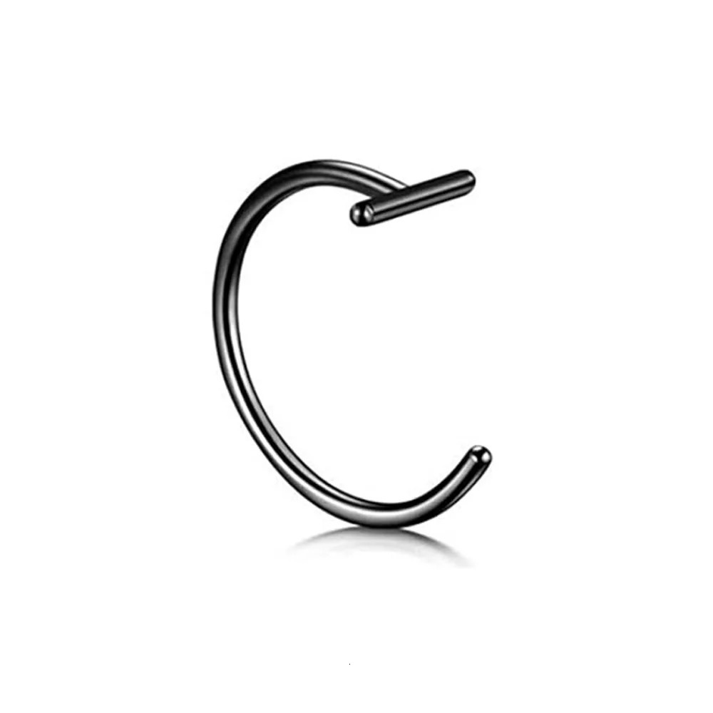2023 Punk 810mm Steel Lip Rings Cuff Clip on Labret Piercing Ear Nose Hoops Unisex Women Septum Body Jewelry 241125