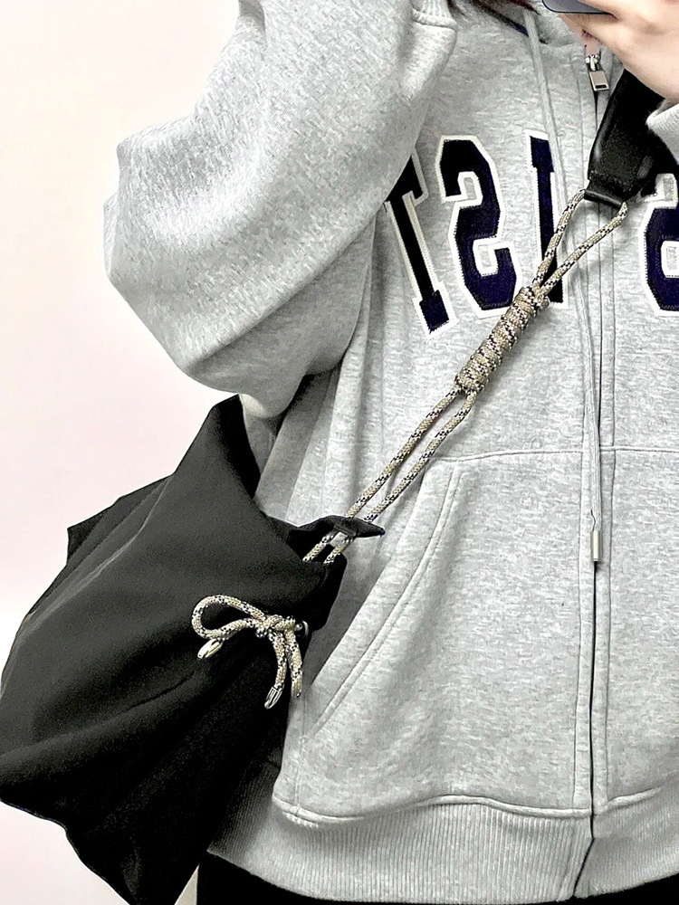 MY Leisure Oxford Cloth Large Bag Trendy Knot Tote Bag Large Capacity Commuter Shoulder Bag