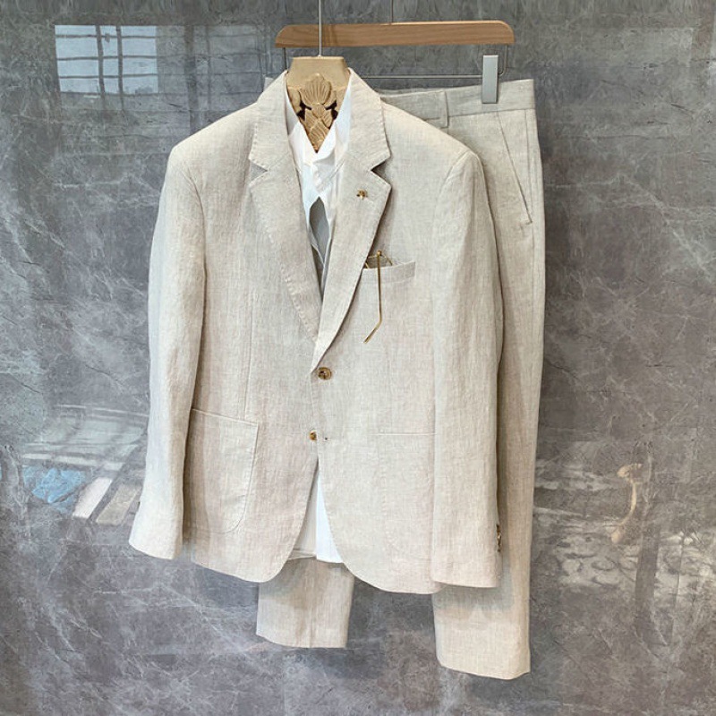 K716 Men's Slim Fit Three-Piece Suit - Professional Business Trend Wedding Dress