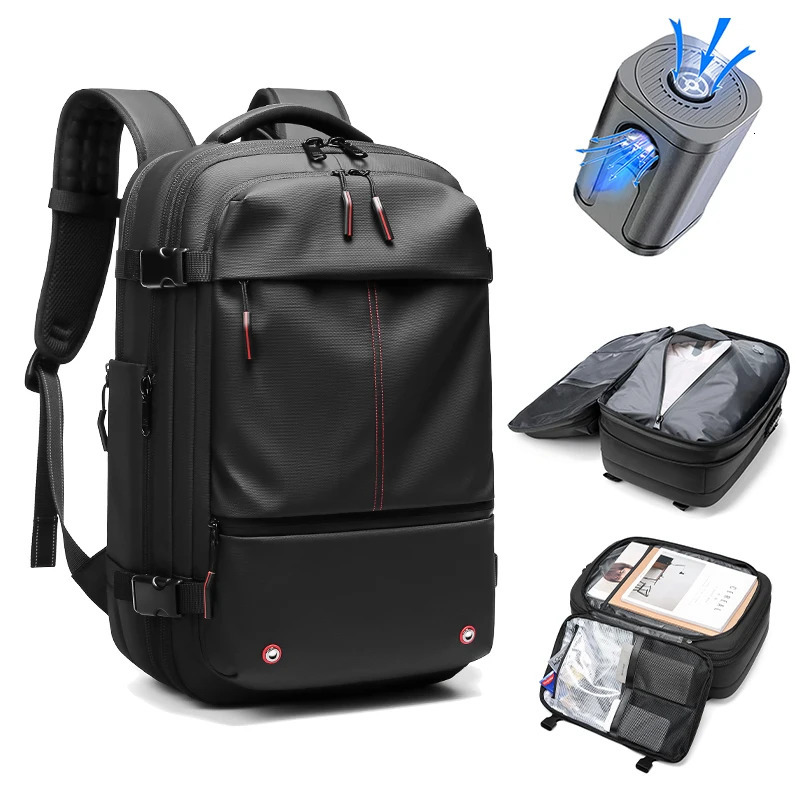 Men Travel Backpack vacuum compression 17 inch Laptop Business Large Capacity school Expanded Hiking backpack 241126