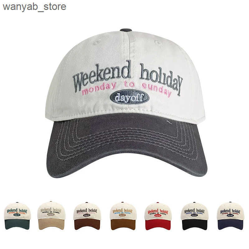 Ball Caps Retro letter embroidered baseball cap summer mens high-quality cotton adjustable casual hat hip-hop streetwear sun hat L240910