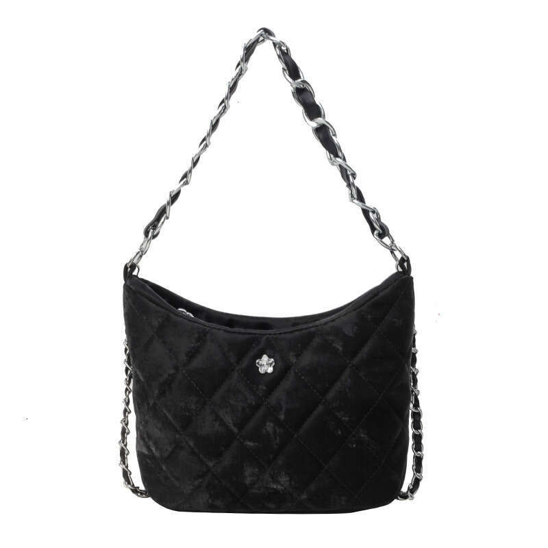 Gge Embroidery Thread Large Capacity Bag New Women's Spring Versatile Retro Chain Crossbody Bucket Fashion Quality Classic B2