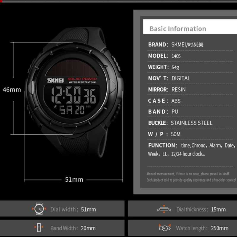 New Arrival SKMEI Mens Sports Solar Waterproof D Digital Mens Luxury Brand Ectronic Mens Wrist Relogio Mascino Z241128