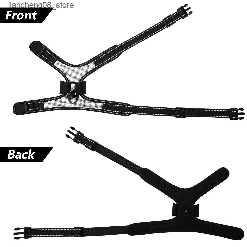 Dog Harnesses Reflective Dog Harness Nylon Pitbull Pug Small Medium Dogs Harnesses Vest Bling Rhinestone Bowknot Dog Accessories Pet Supplies L240910