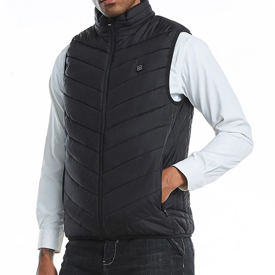 9 Areas Electric Heating Vest Usb Heated Jacket Men Women Bodywarmer Winter 241129