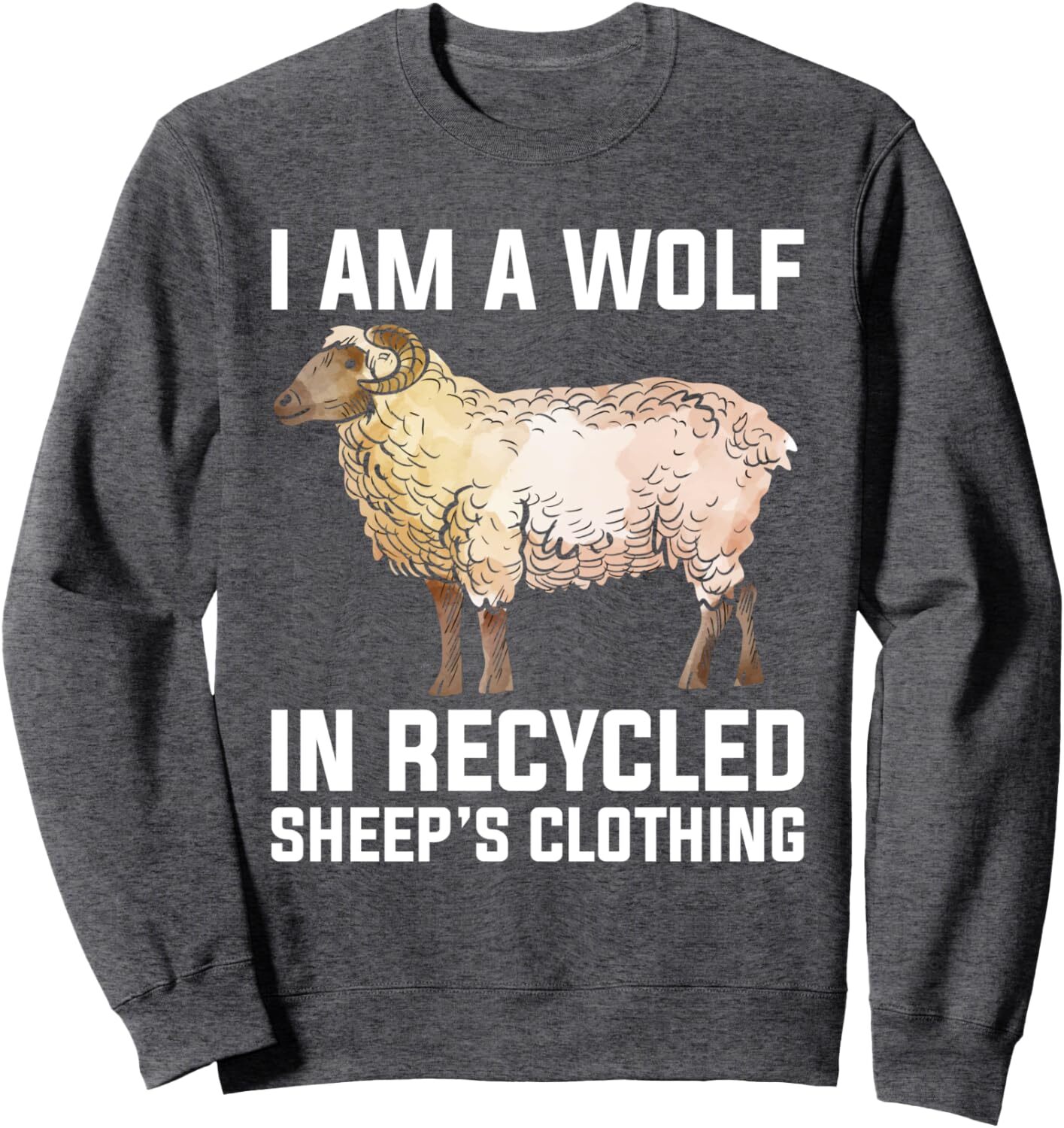 Long Sleeve Shirts for Men sweatshirt Funny Wolf in Sheep Clothes Farmer Sheep Lover Design Sweatshirt Casual tops clothes Leisure simplicity cool