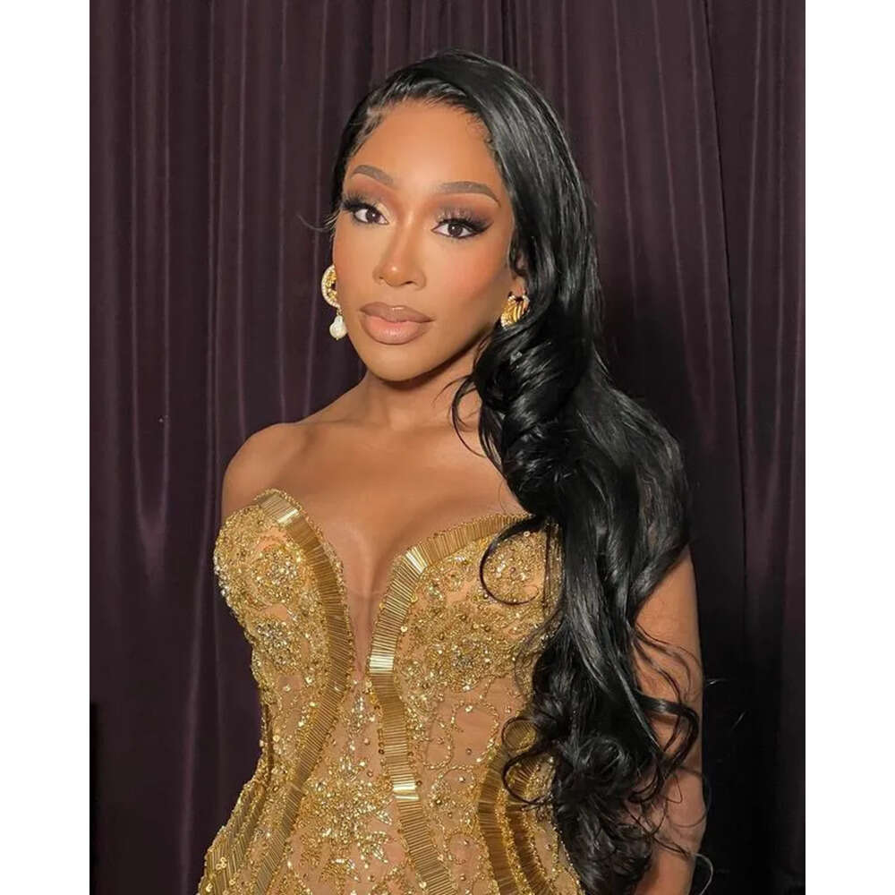 Ebi Gold Sheath Aso August Prom Dress Beaded Sequined Lace Evening Formal Party Second Reception Birthday Engagement Gowns Dresses Robe De Soiree Zj E