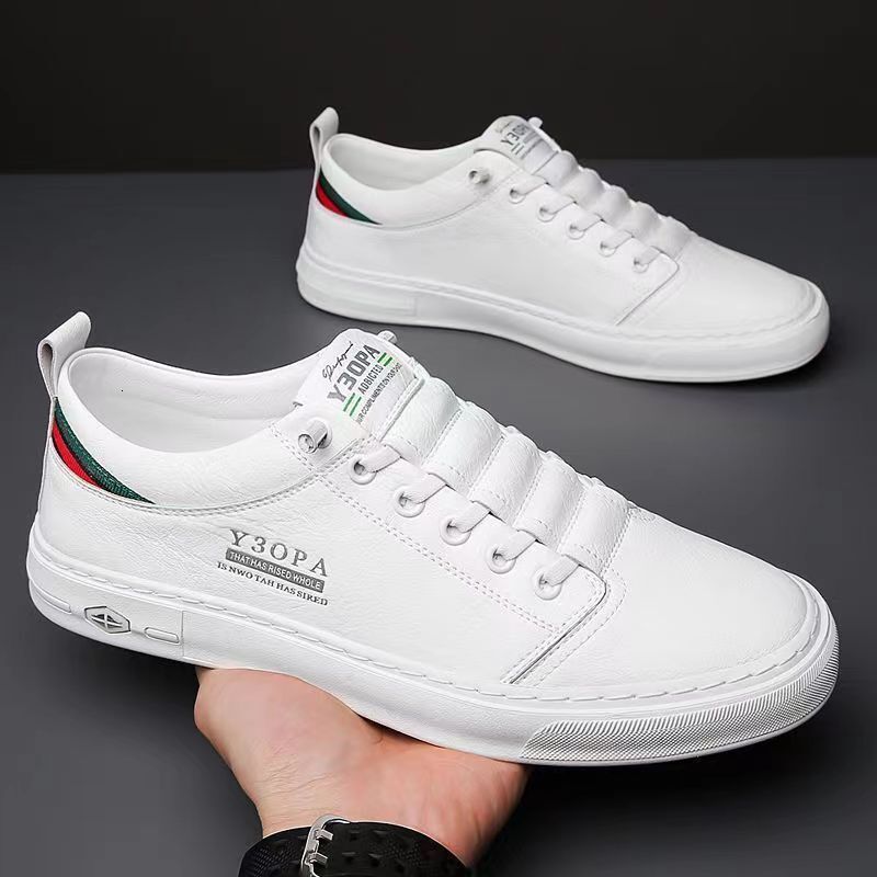 2025 New Breathable Soft Soled White Casual Small Fashion Shoes Multifunctional Fashionable Lace Up Personalized Men S Board Designer