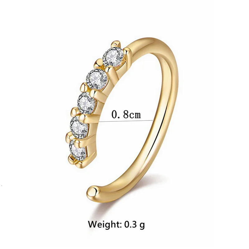 Singlerow miniature zircon ultrasparkle fine drill exquisite with opening ring nose stud pierced 241125