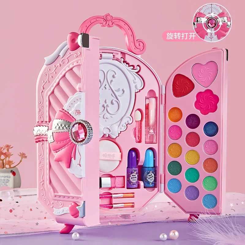 Girls safe makeup toy princess makeup eye shadow nail polish non-toxic beauty set washable fashion makeup birthday gift X2411281