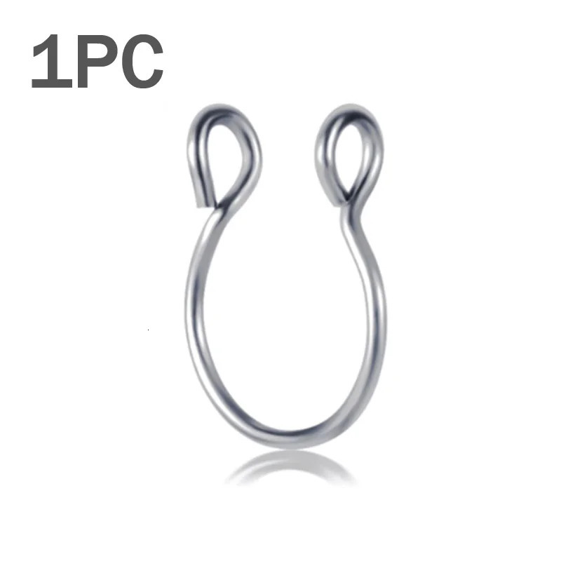 1pcs U Shaped Nose Ring Hoop Septum Rings Stainless Steel Piercing Oreja Pircing Jewelry 241125