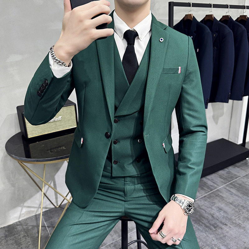 K688 Men's Slim Fit Business Suit - Casual Wedding Dress for Groom