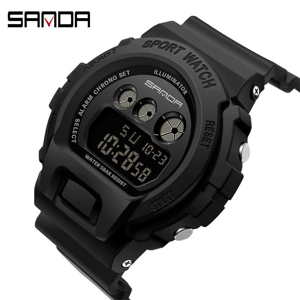 Sanda Outdoor Sports Mens D Digital Mens Waterproof Watch Alarm Clock Timing Mens Clock Relogio Mascino M241128