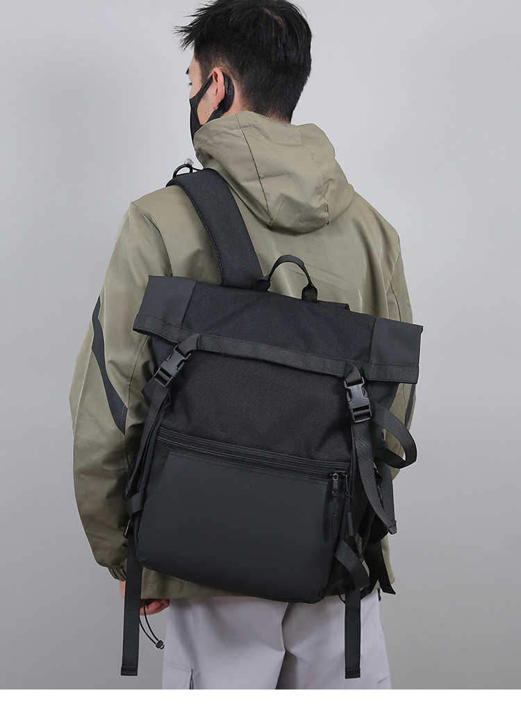 New outdoor lightweight large capacity waterproof backpack for both men and women, college student backpack for commuting and leisure, computer bag