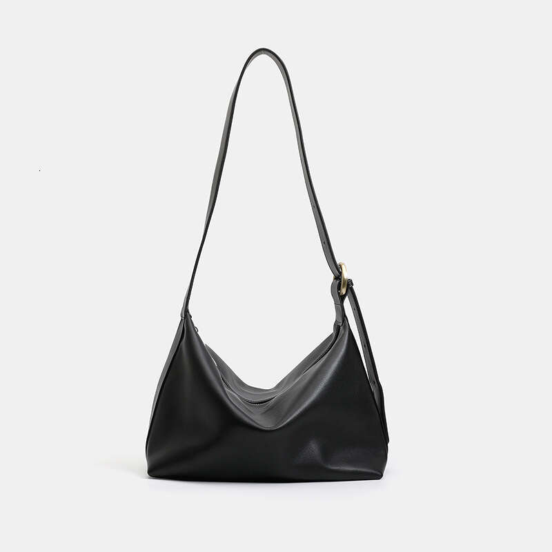 LEMON KOKO One Shoulder Armpit Simple And Versatile High-Capacity Temperament Fashion Niche Cowhide Women Bag