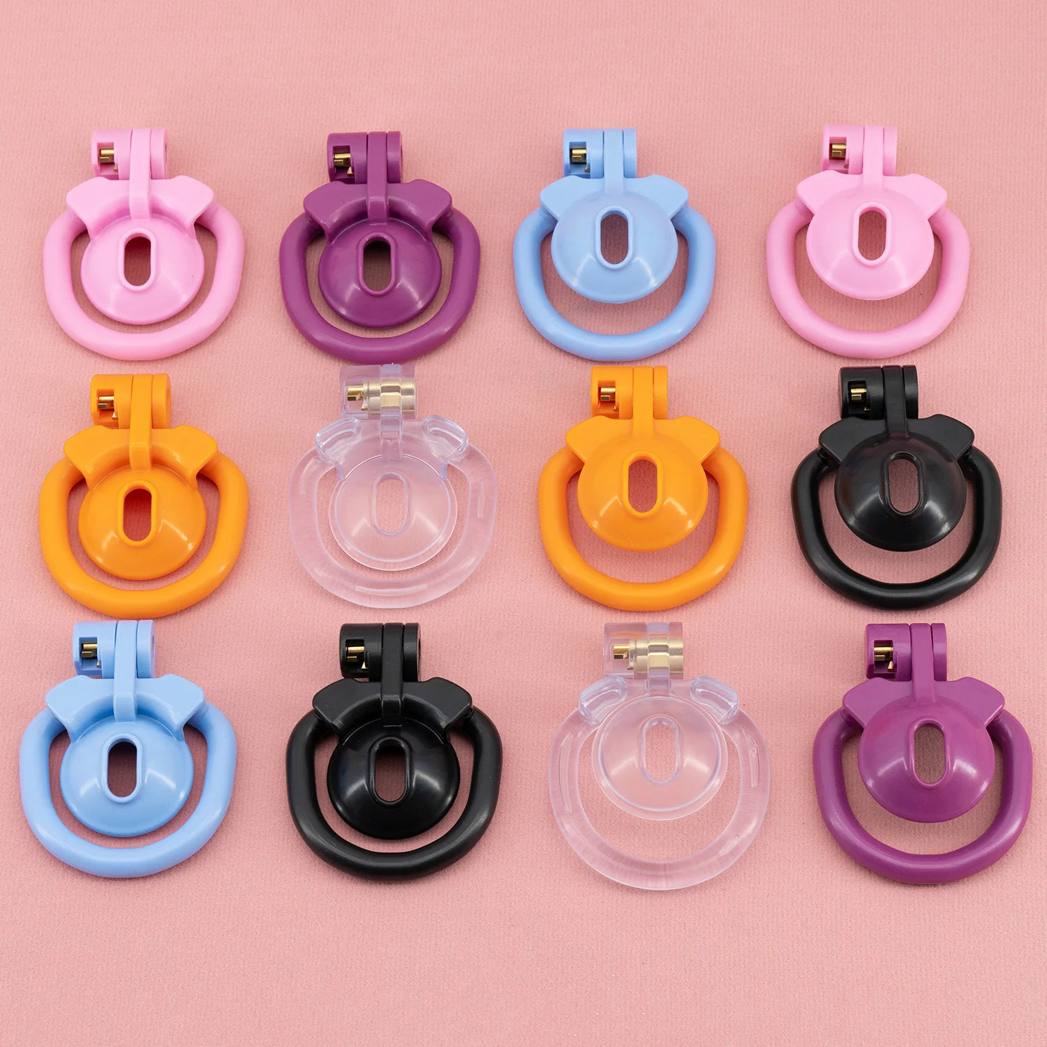 6 Colors PositiveNegative CB Chastity Cage Male Cock Lock with 4 Size Base Penis Rings Hidden Device Sexy Toy for Man Gay 240423