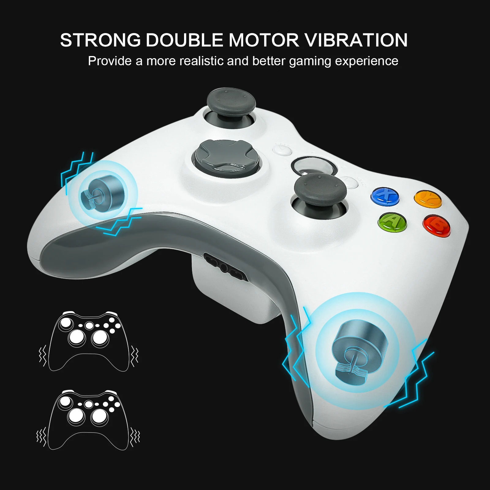 Controller For Xbox 360 24G Wireless Gaming Remote Joystick 3D Rocker Game Handle Tools Parts Dual Vibration 240418