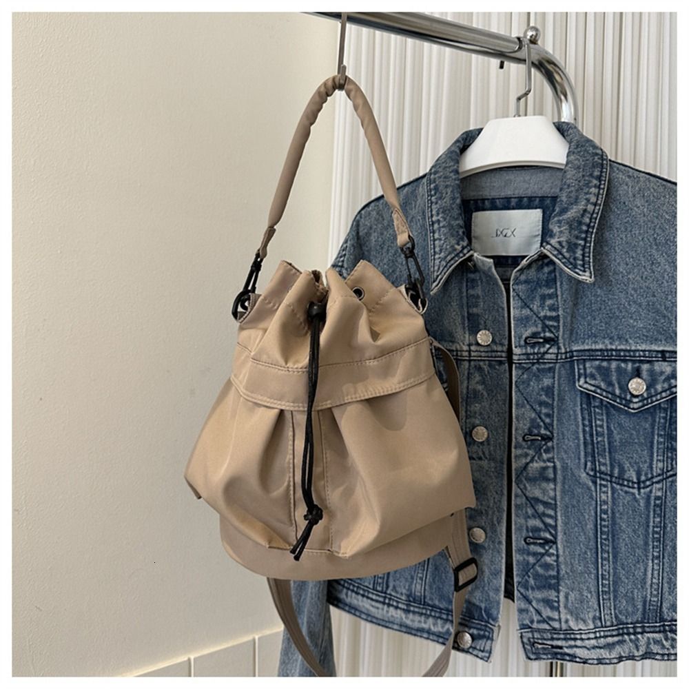 Simple Large Capacity Crossbody Shoulder Bags Oxford Commuting Handbag Portable Storage Bag For Women Men