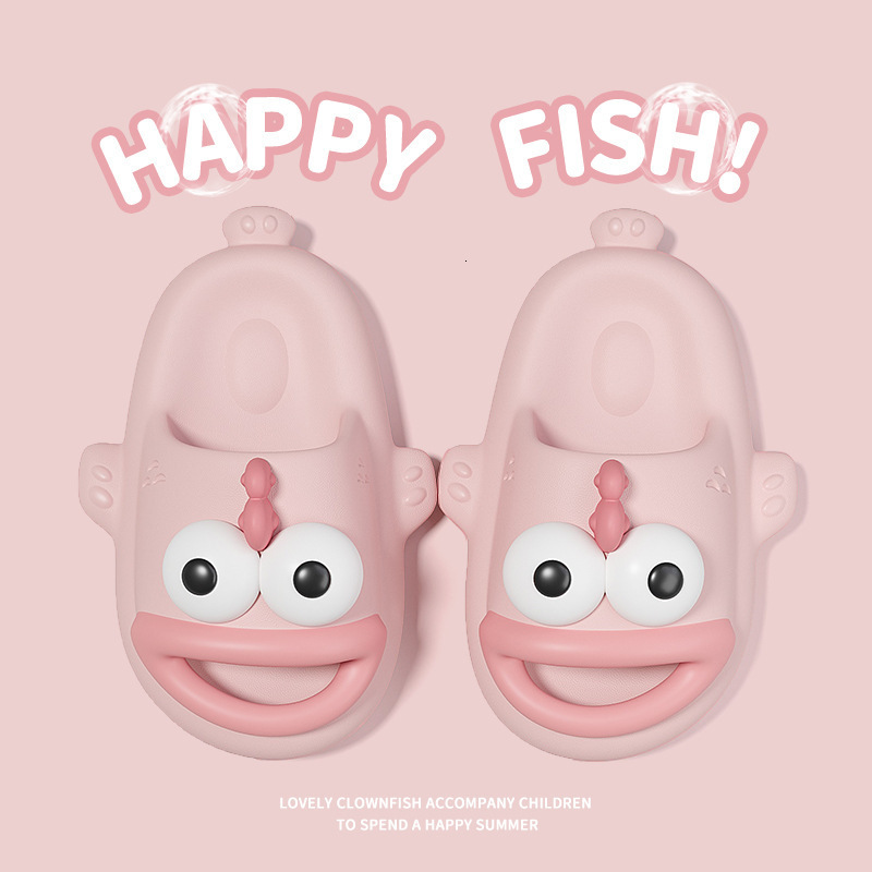 Designer Eva Clown Fish Women with a Feeg of Stepping on Shit Funny at Home, Men's Outerwear, Cool Slippers for Summer and Autumn, Anti slip