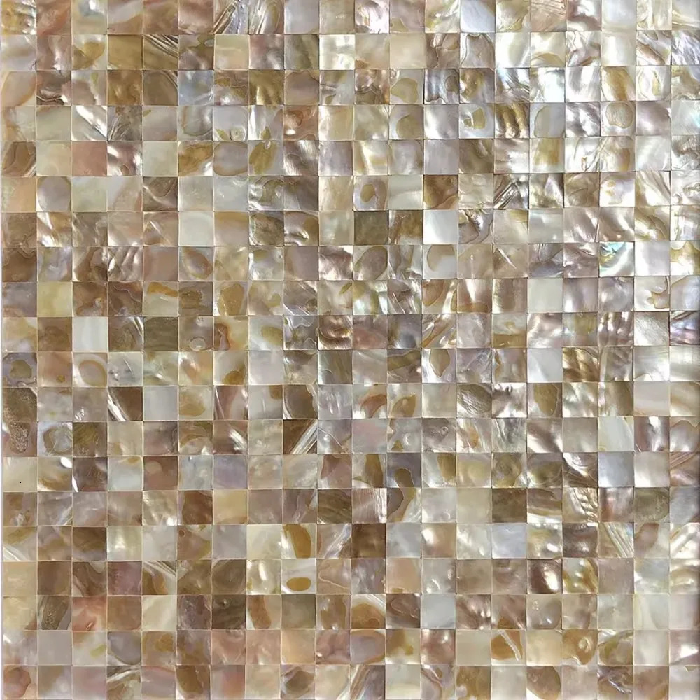 Peeled stick shell mosaic ceramic tile natural mother of pearl self-adhesive ceramic tile kitchen back wall bathroom decoration 1 sheet 241127